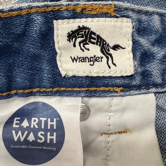 Wrangler Wanderer 622 High-Rise Flare Jeans 32x32 Light Distress Denim NEW Read* - Picture 12 of 16